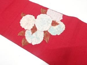 紫陽花模様織り出し　名古屋帯